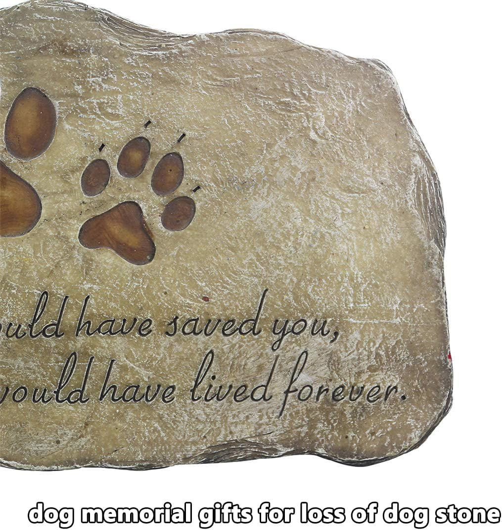 Pet Memorial Stone Garden Marker Hand-Painted Dog Cat Grave Plaque 11″ Outdoor