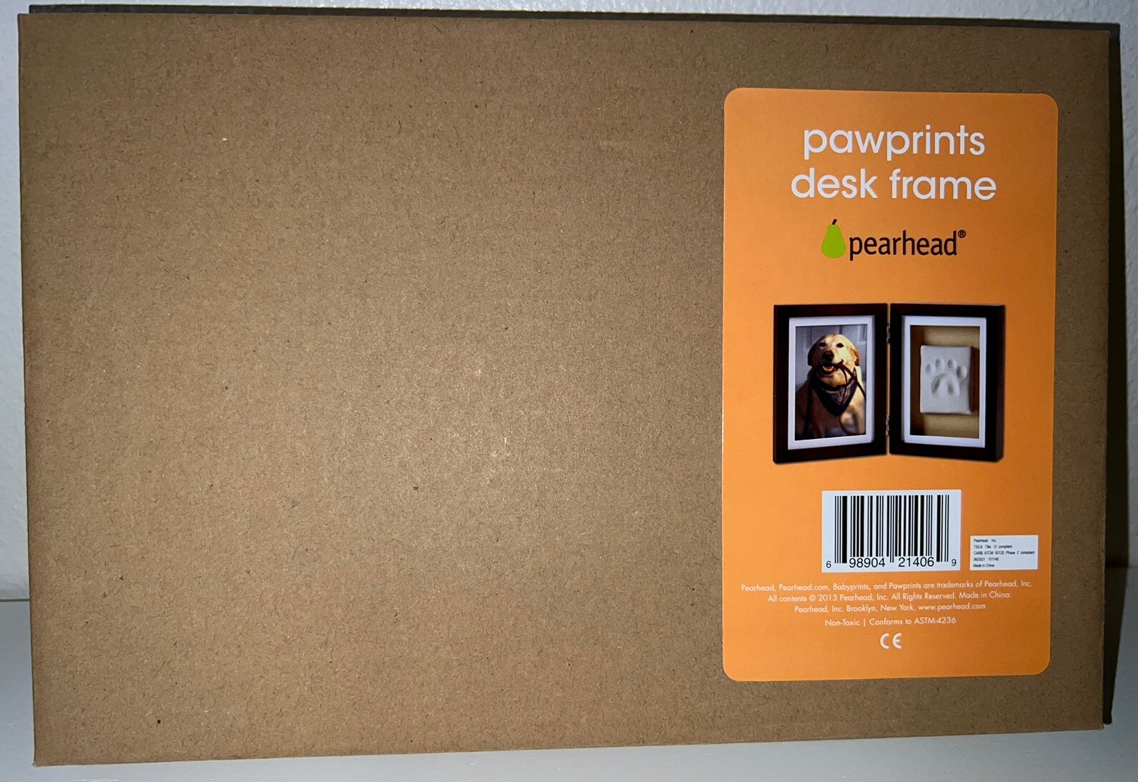 Pearhead 21406 Dog or Cat Pearhead Clay Picture Photo Frame, 4×6 in