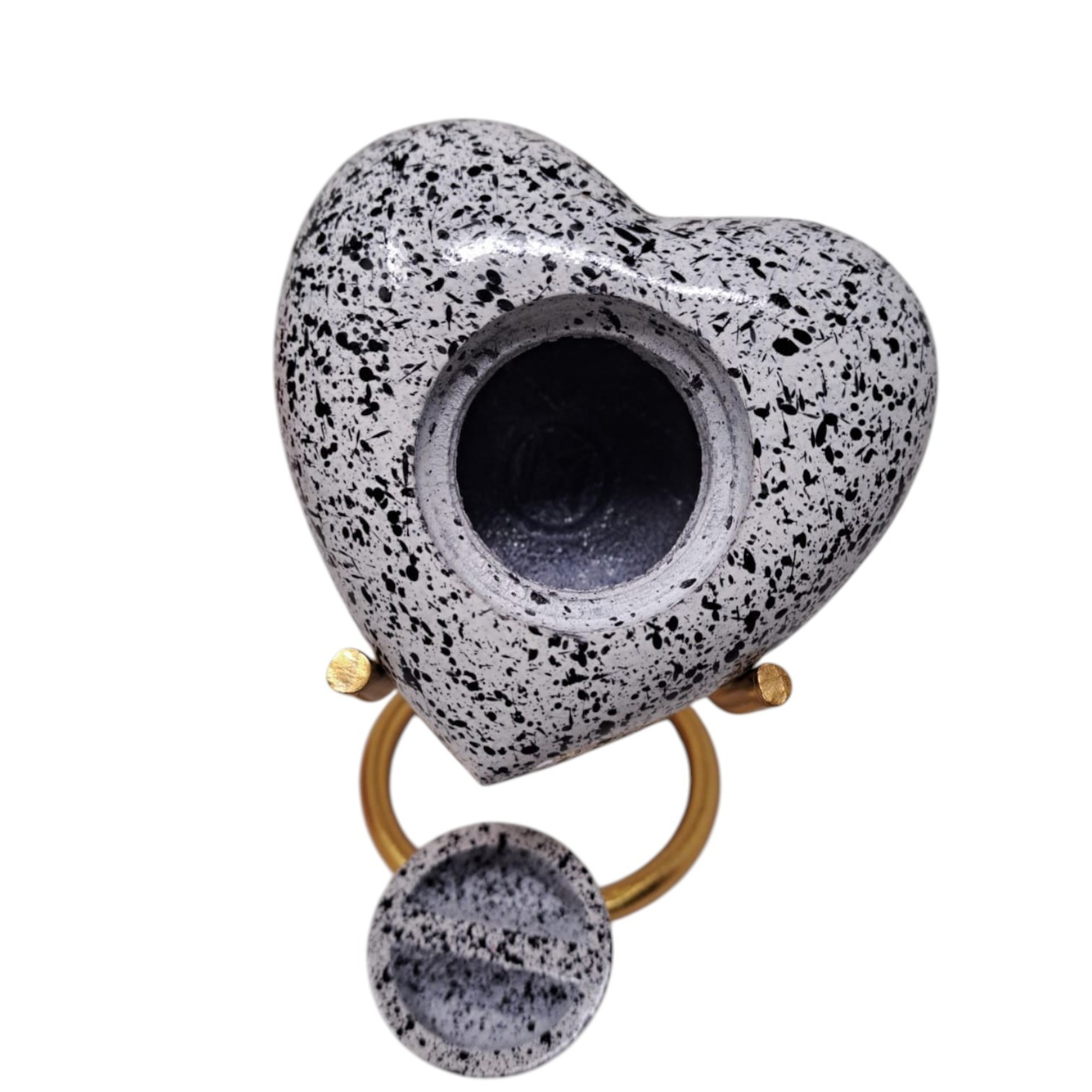 Mini Memorial Heart for Ashes Keepsake Cremation Urn Human Pet with Stand &Box