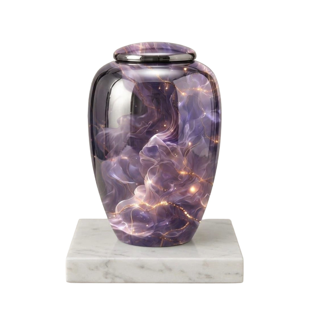 Celestial Purple Smoke Cremation Urn for Human Ashes – Adult Large 190 Cu/In