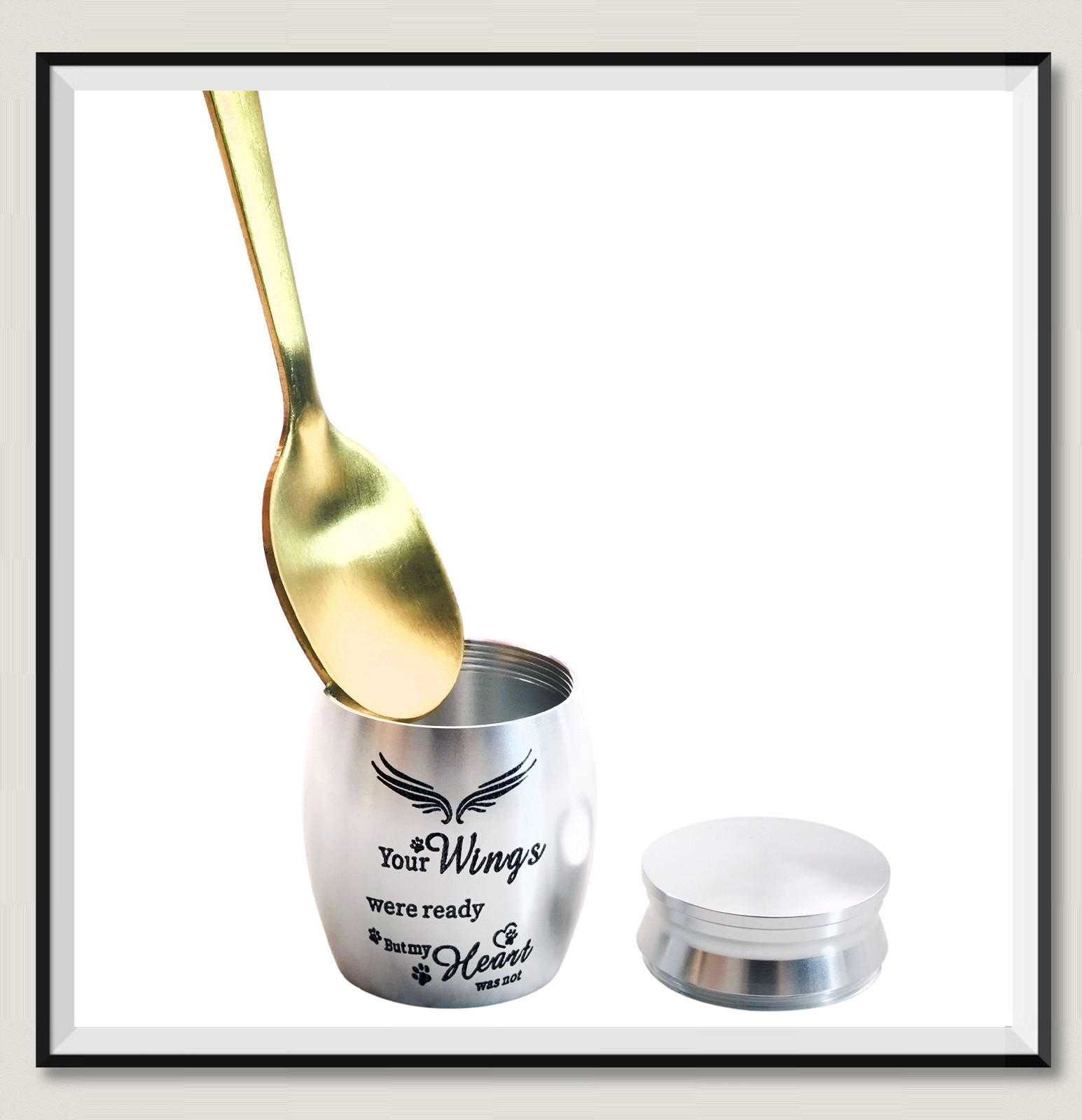 Mini Pet Memorial Small Urns 1.57 in for Dog Cat Ashes Stainless Steel (Silver)