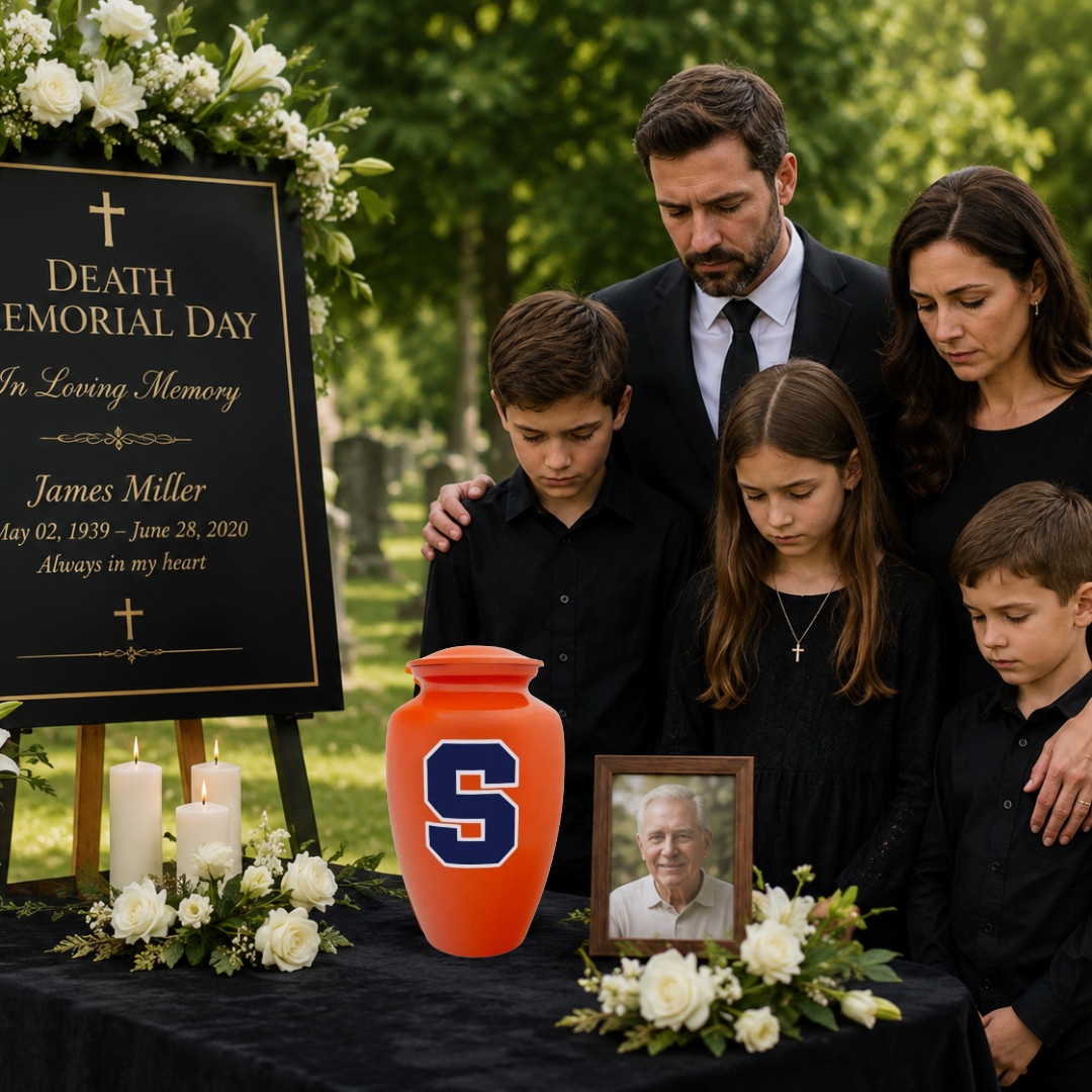 Personalized Syracuse Cremation University Urn for Human Ashes Large Urns w/Bag