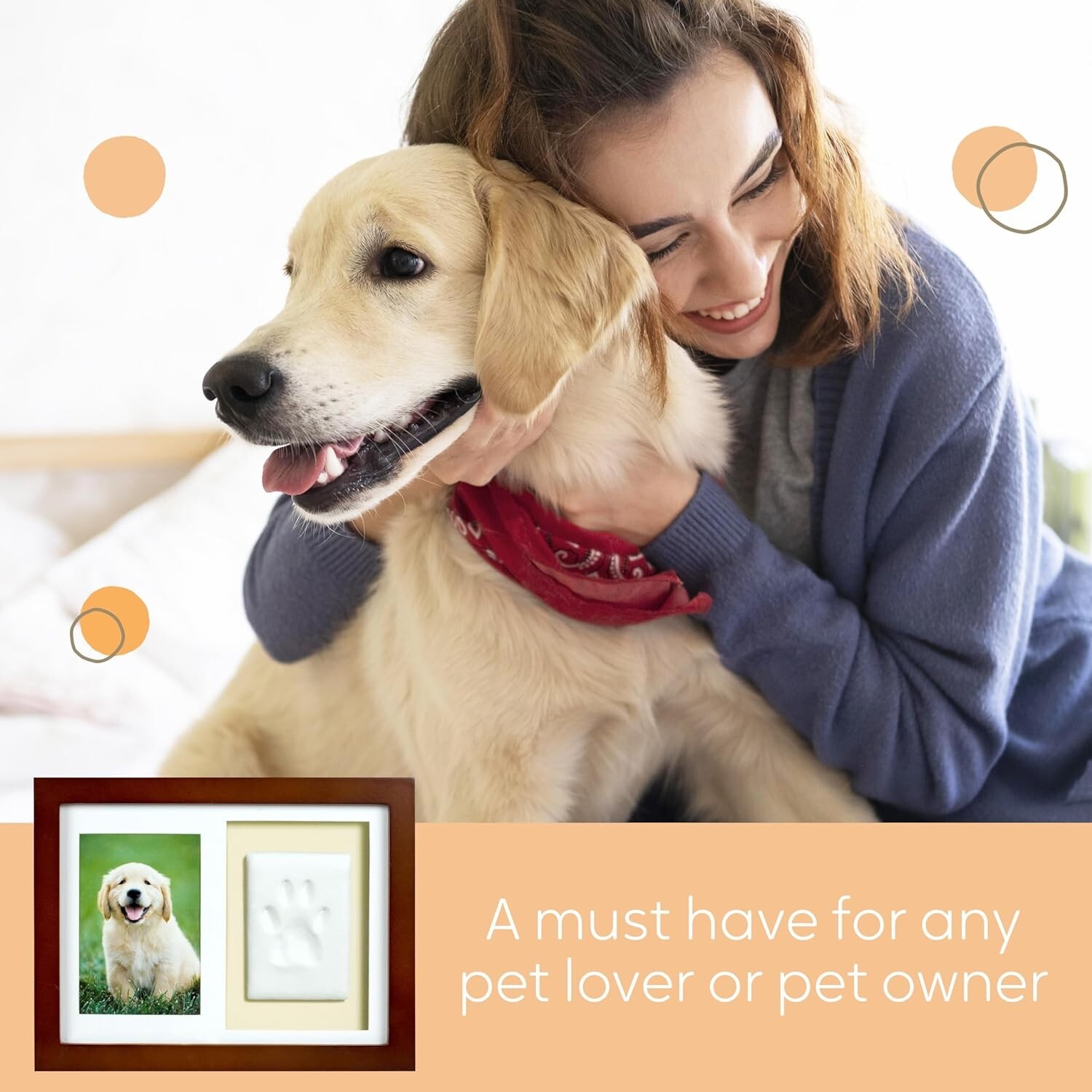 Non-Toxic Paw Print Keepsake Kit – Wall-Mounted Design for Lasting Pet Memories