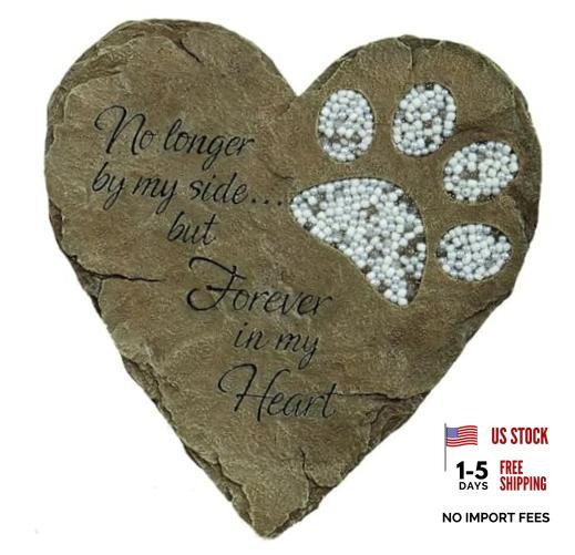 98843 Pet Memorial Garden Stone, Brown White