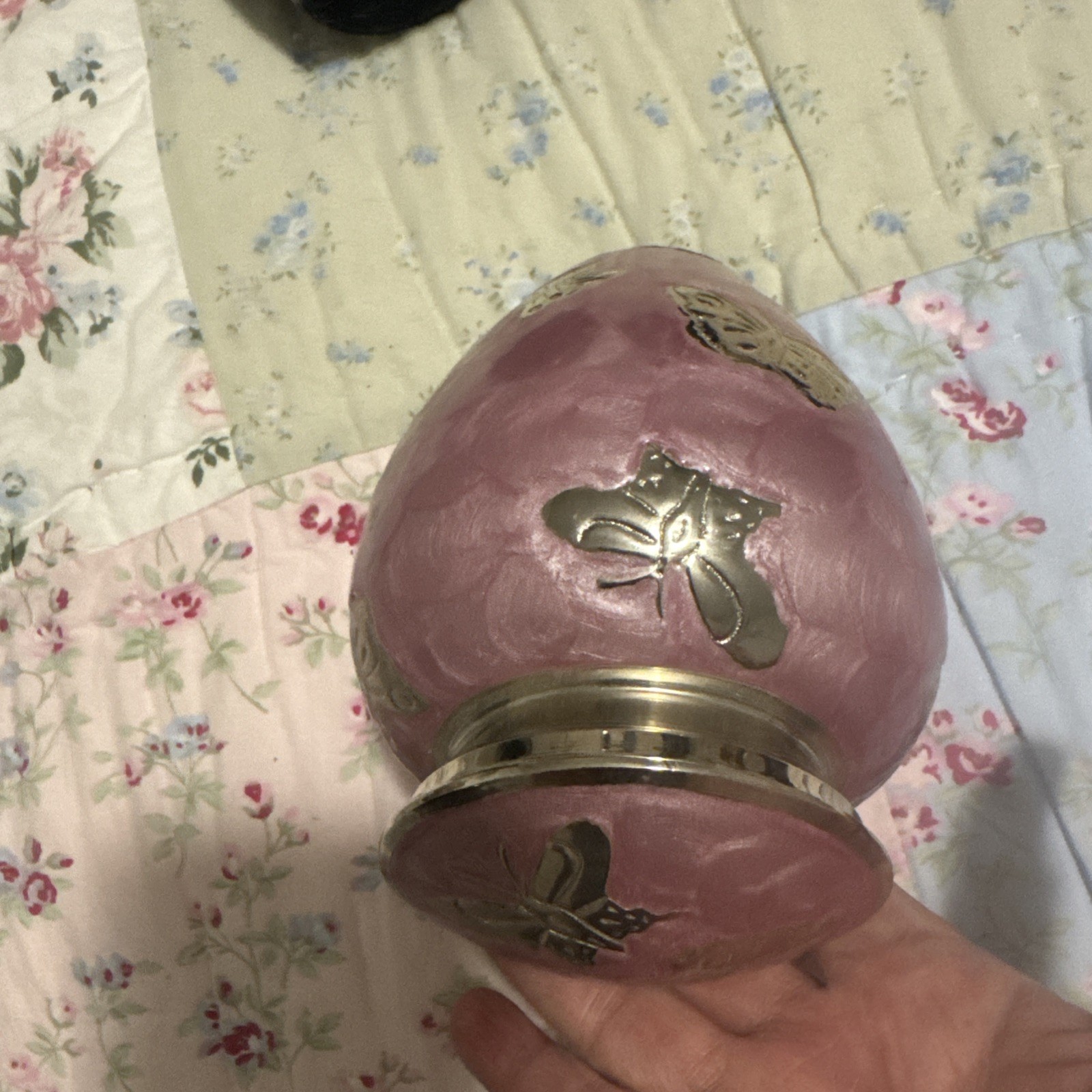 Pink Urn For Dogs And Cats W Butterflys