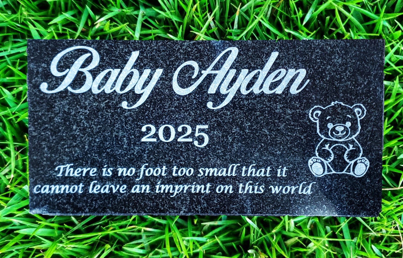 Personalized Baby Grave Marker Custom Infant Headstone Child Garden Memorial t15