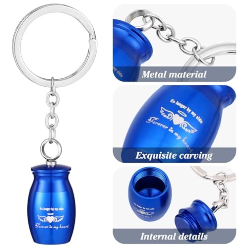 Mini Urns for Ashes Keychain Urn Keepsake Metal Small Memorial 1.5X1.5X2.5CM