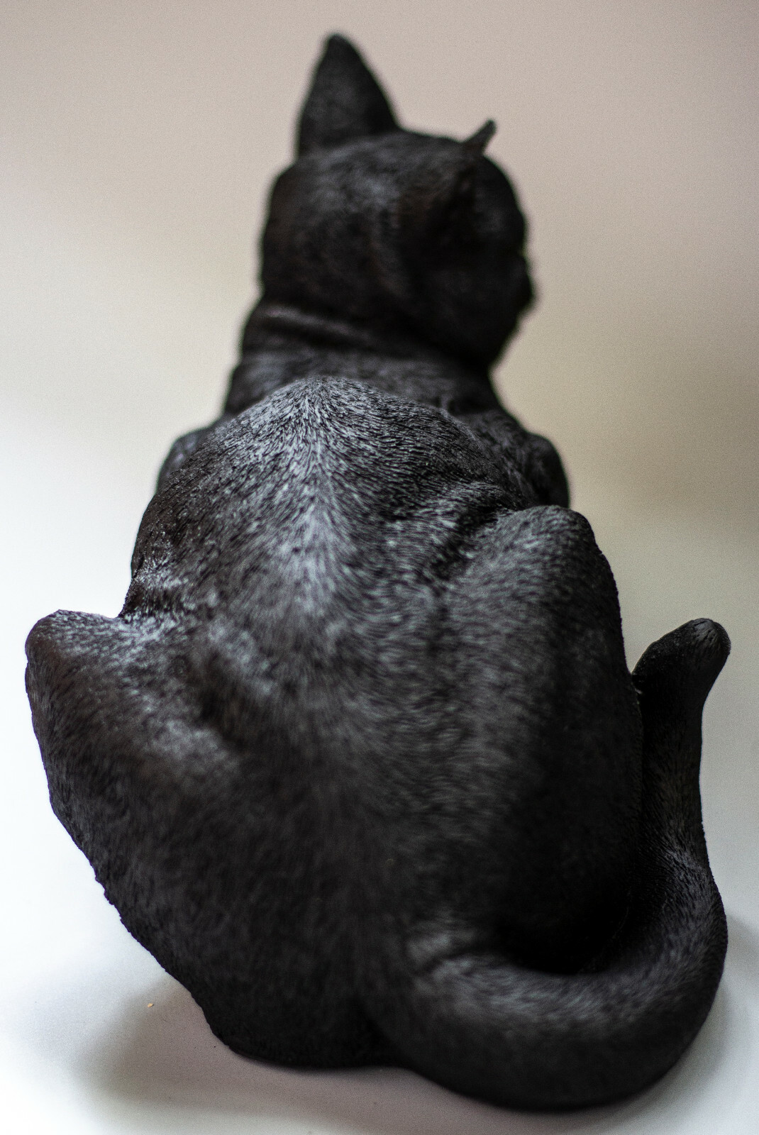 Black Cat Statue Pet Garden Sculpture Animal Figurine Memorial Outdoor Realistic
