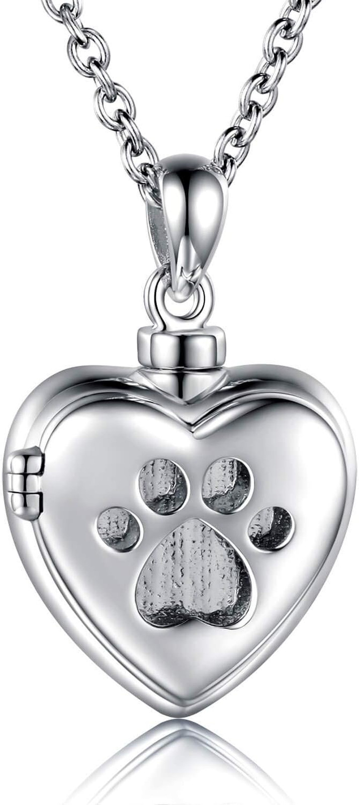 925 Sterling Silver Cremation Jewelry for Pet Ash – Memorial Ash Pendant Urn Nec