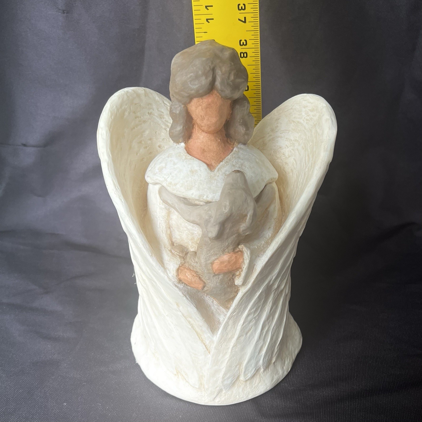 Angel Dog Urn For Cremation Ashes Statue Pet Memorial Figurine Handmade NEW
