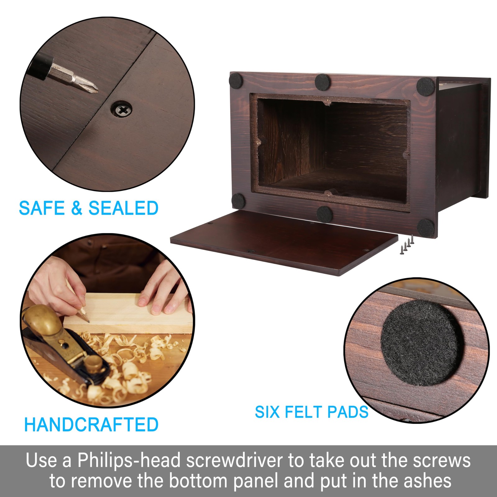 Cremation Memorial Urns for Human Ashes Adult Male Female, Wooden Box and Cas…