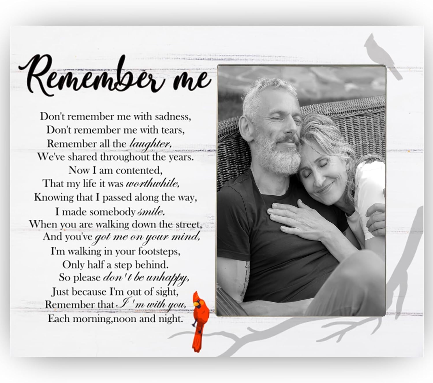 Remember Me Picture Frame, Memorial Frame Gift for Loss of Loved One, 8×10
