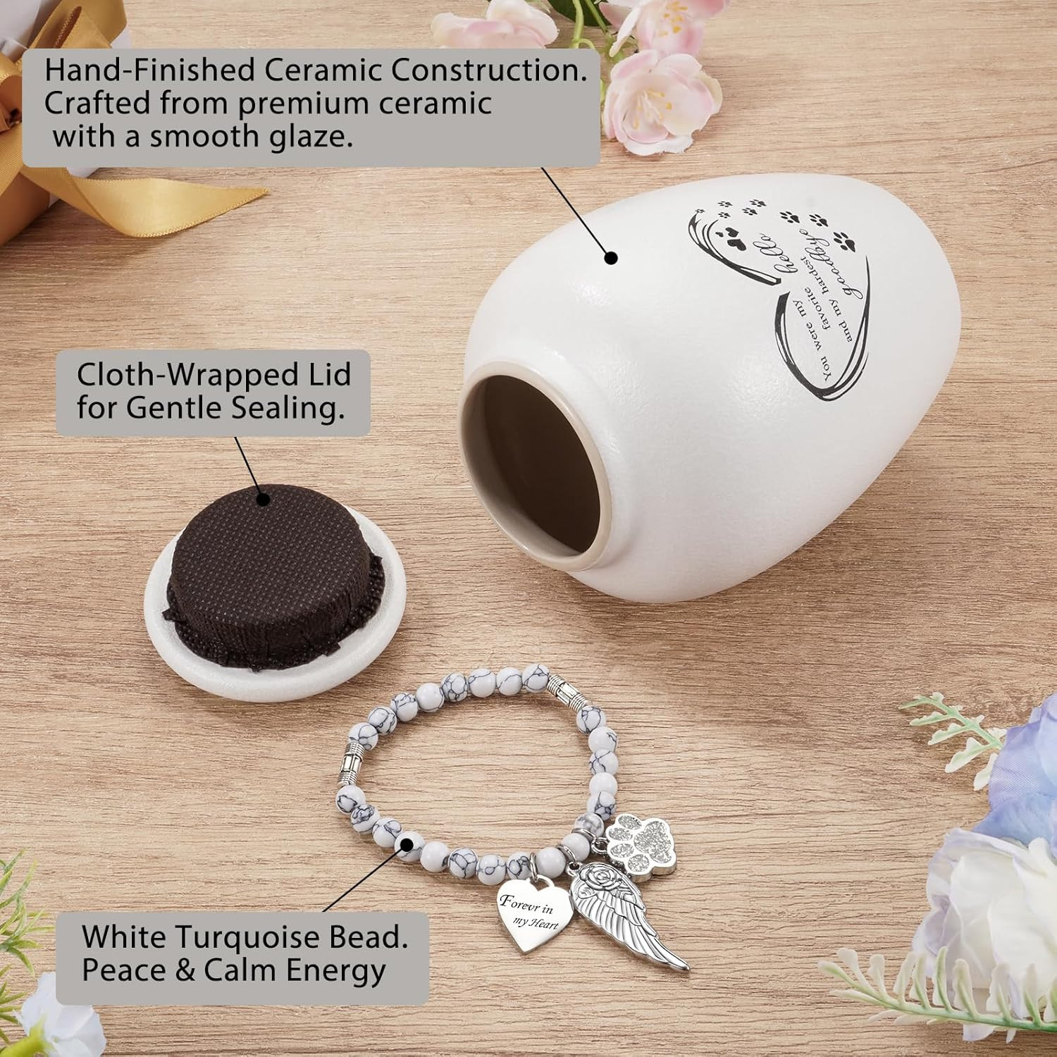 Pet Urn for Dogs Cats 4.8 Inch Small Urn for Pet Ashes Cremation Keepsake Urns C