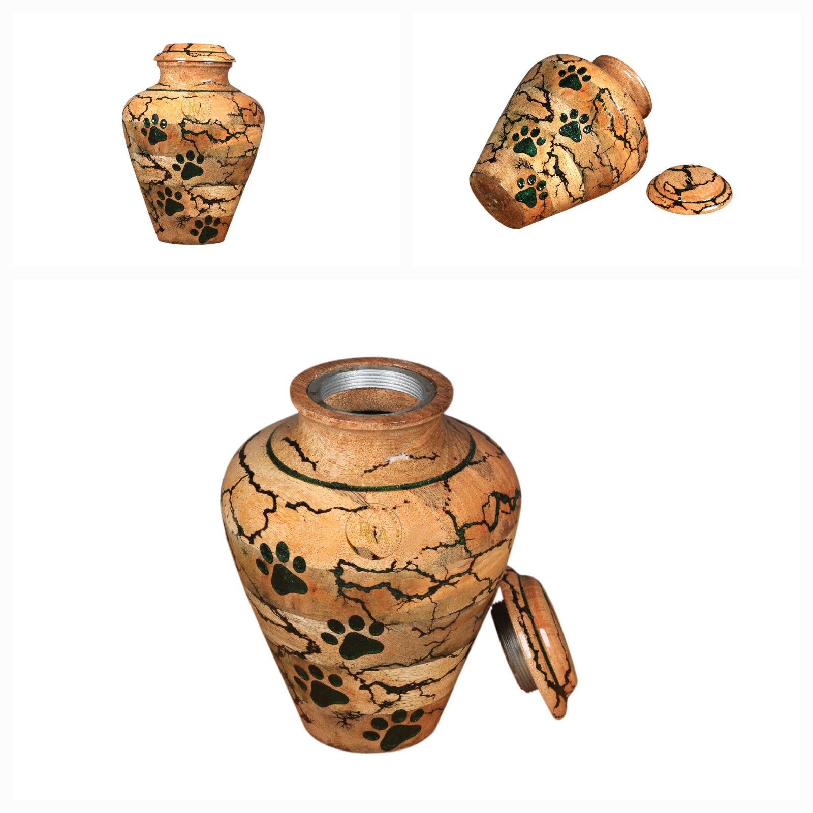 PAW Print urn box For pet Ashes, Large Urn for Funeral, Cremation Ashes Box