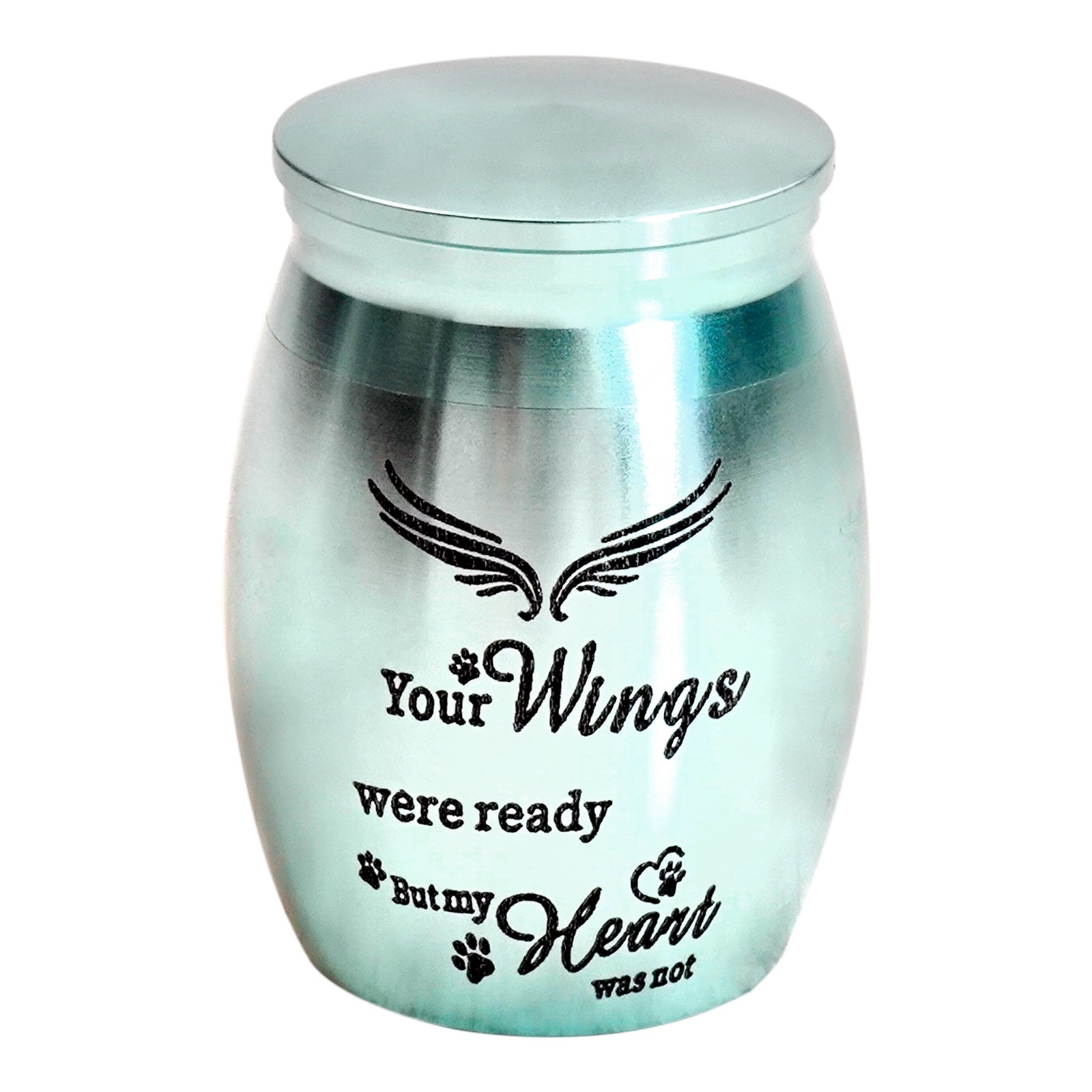 Blue Pet Memorial Small Urns 1.57inch For Dog&Cat Ashes Stainless Steel