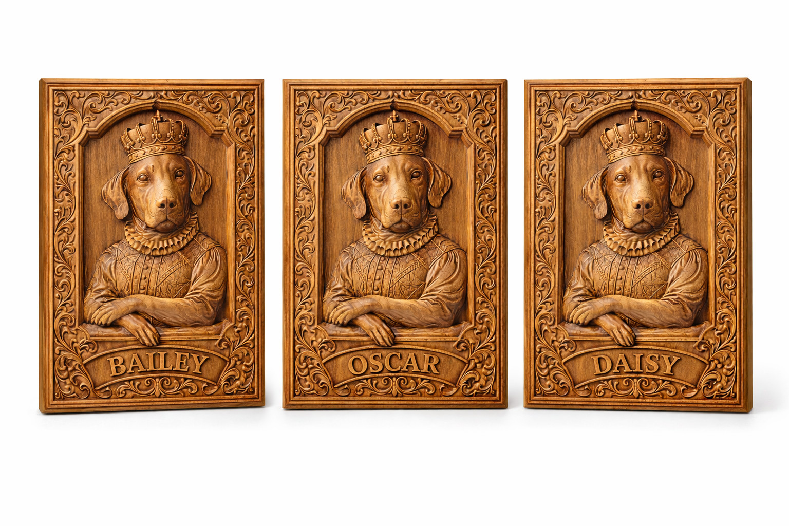 Custom Dog Portrait Wood Carving From Photo Personalized Pet Memorial Gift