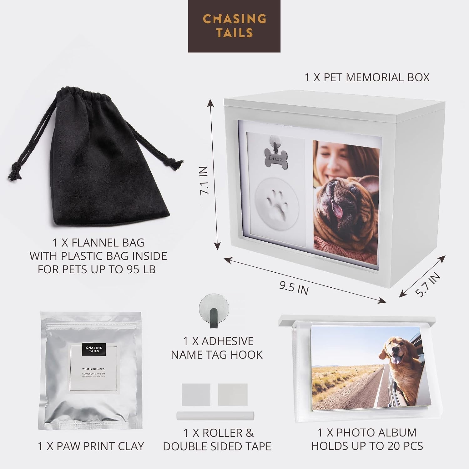 Pet Urns for Dogs – Dog Urns for Ashes, Suitable for All Pets – Includes Paw …