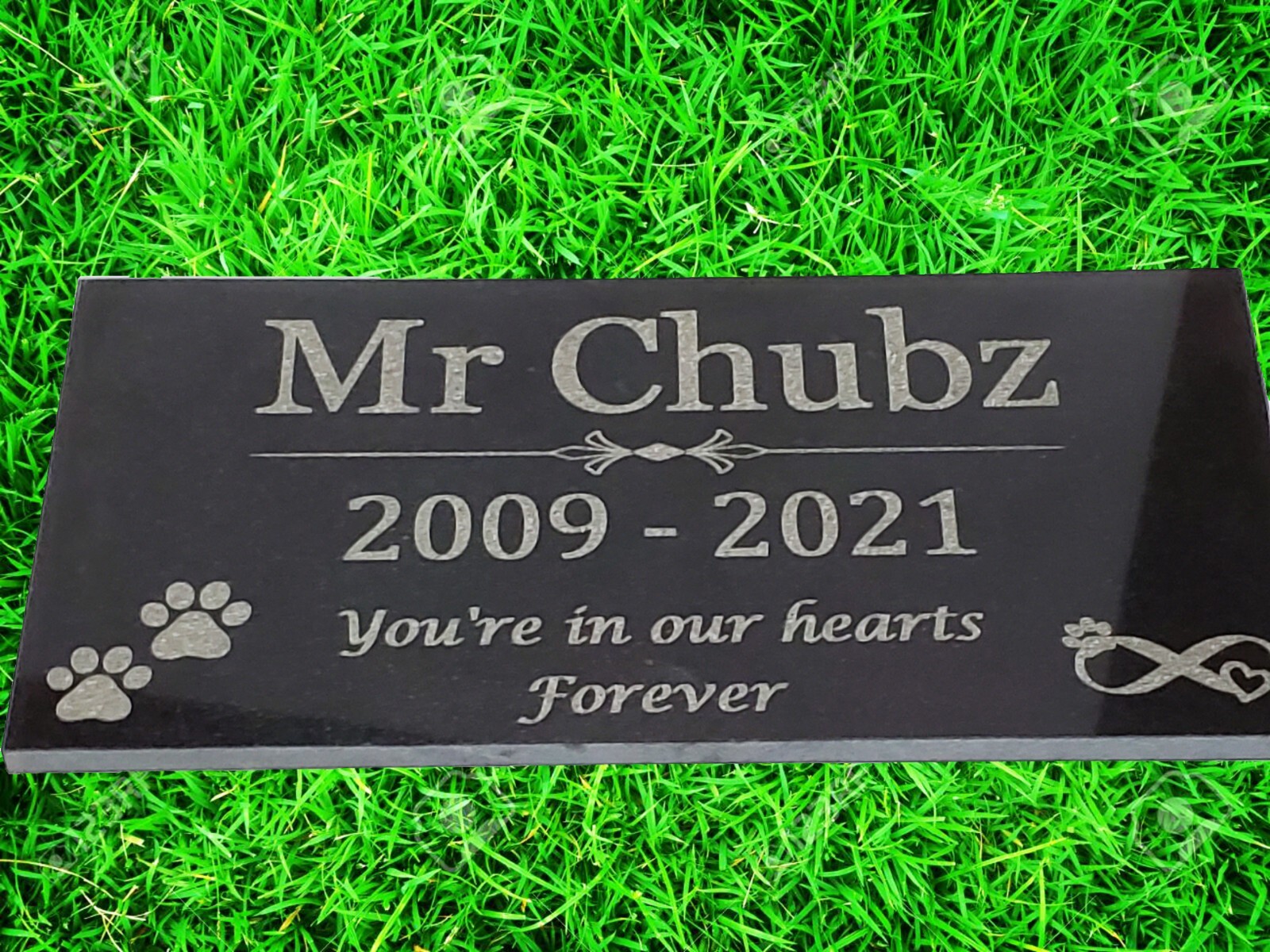 6×12 Granite pet memorial grave head stone marker cat dog chicken rabbit gift t1