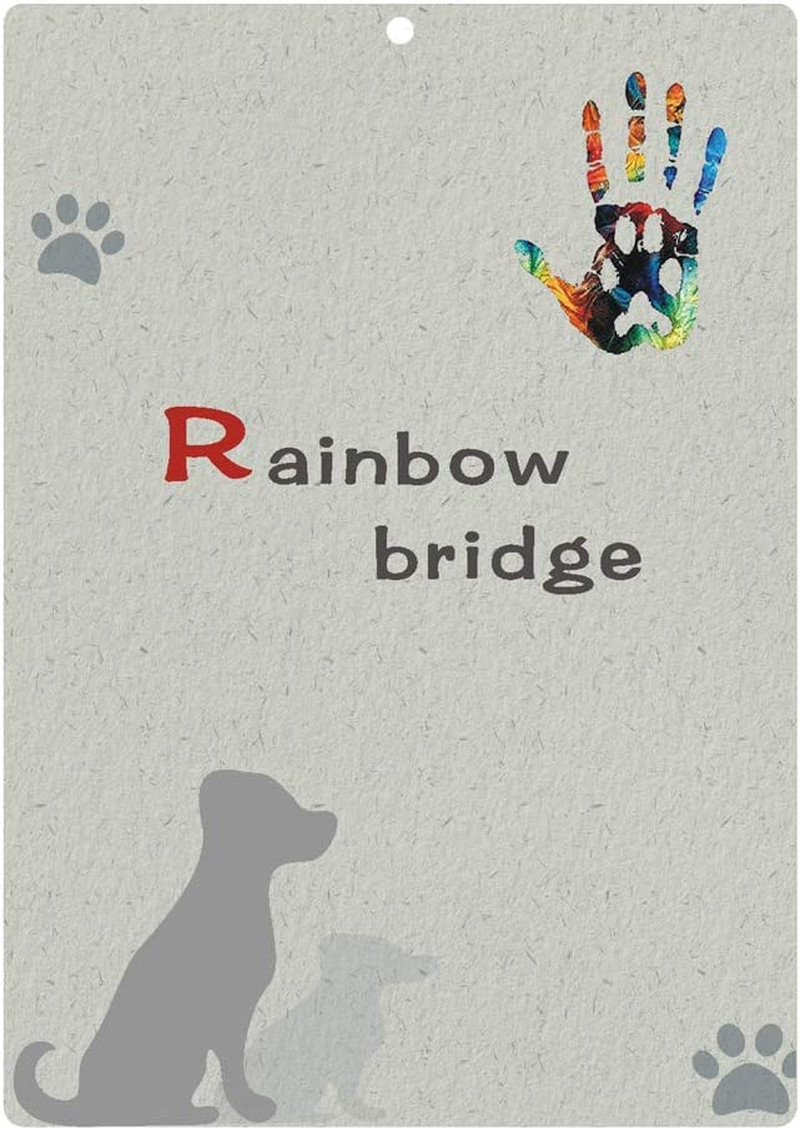 Pet Sympathy Memorial Card – Rainbow Bridge Poem Card for Loss Dog Keepsake Gift