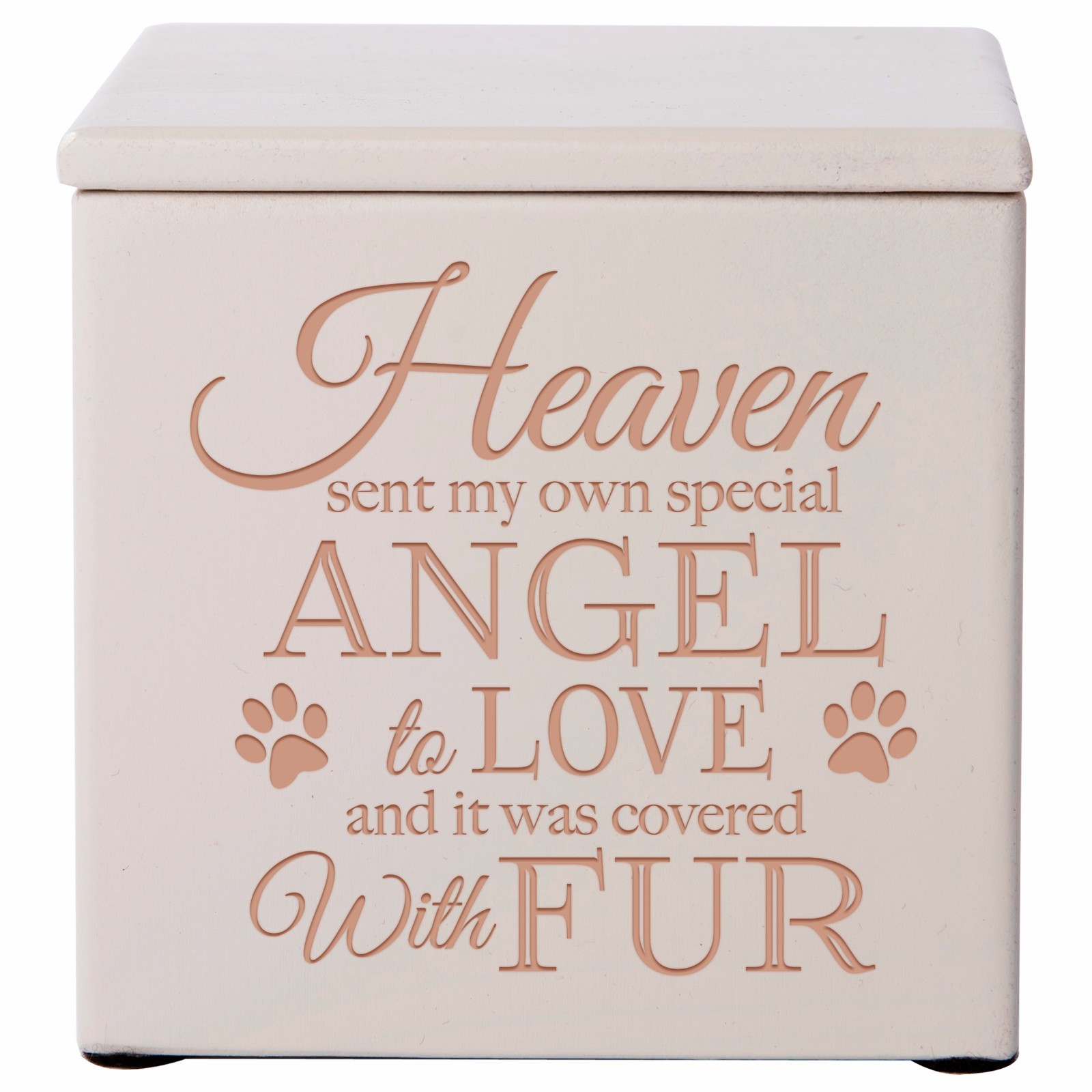 Wooden Memorial Cremation Urn Box For Pet Ashes 3.5″- Heaven Sent My Own Special