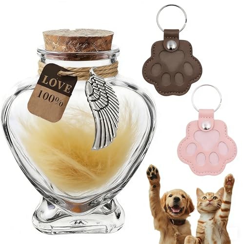 Heart-Shaped Glass Pet Memorial Gift for Dogs or Cats – Heart Shape