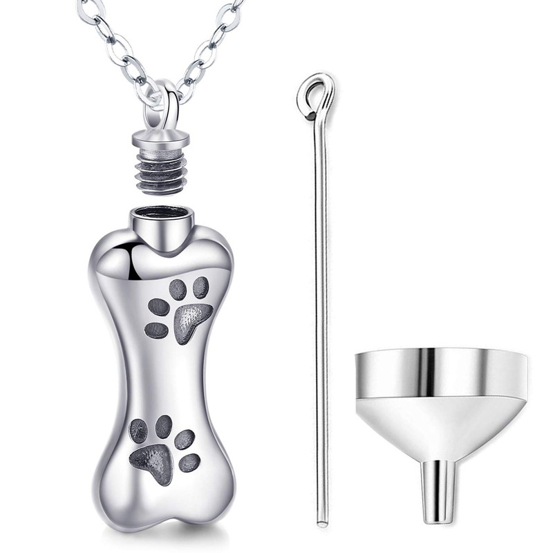 Aniu Dog Cremation Jewelry For Ashes 925 Sterling Silver Urn Necklace For Women