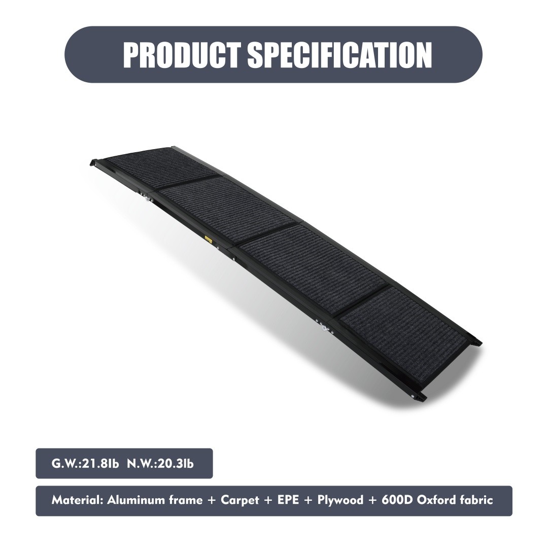 Dog Ramp For Car 71 Long 19.5 Wide Portable Dog Ramps For Large Dogs With Non-S