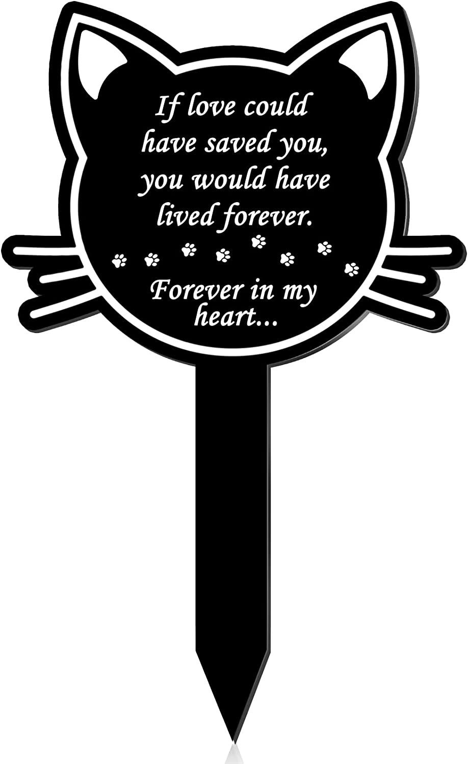 Pet Grave Marker Memorial Gifts Pet Loss Stake Memorial Plaques for Outdoors Gar