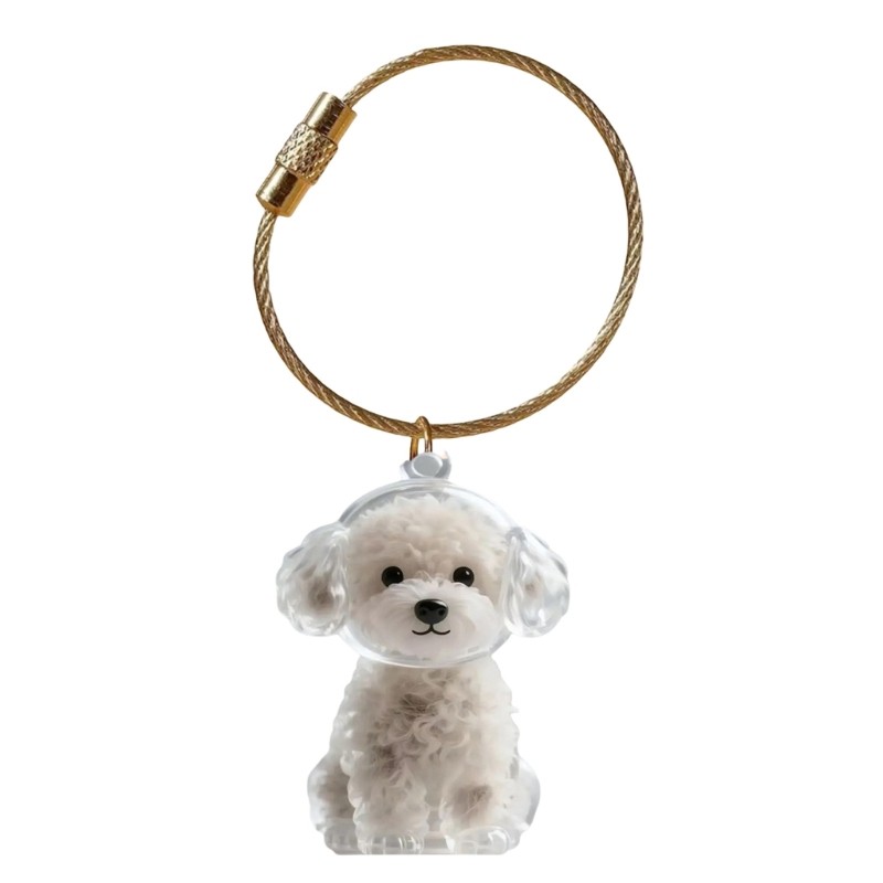 Clear Pet Hair Preservations Keychain Memorial Display Case With Securedly Seal