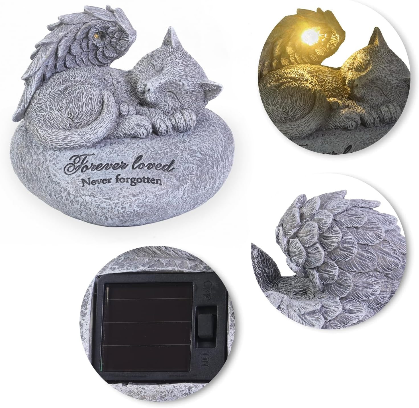 Cat Memorial Gifts for Loss of Cat,Pet Sympathy Gift,Is Placed in the Outdoor Ga