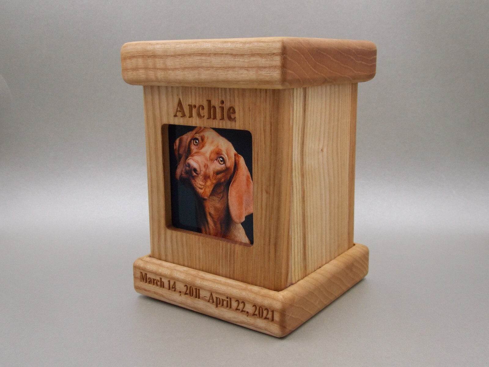 Pet memorial urn wooden cremation urns ashes for dog keepsake urn memorial box