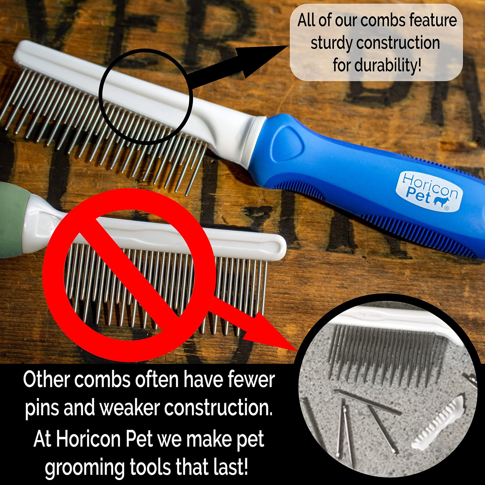 Detangling and Grooming Dog Comb Set for Dogs, Cats, Small Animals