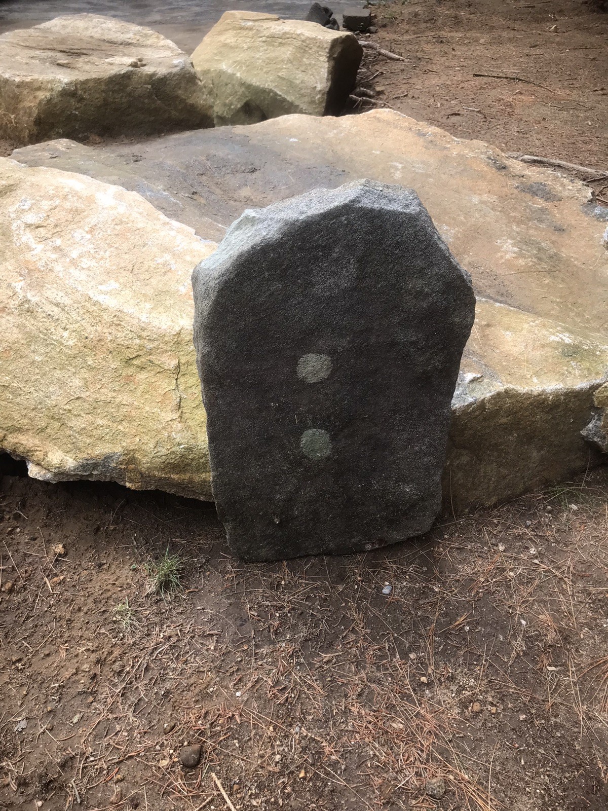 Natural Quartz Granite Stone Grave Marker Headstone Garden Pet Memorial Burial
