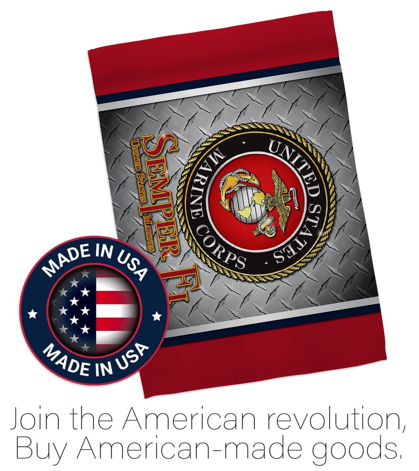 Semper Fi Memorial Day Gift Home Decor Banner Room Wall Patio Lawn Garden Fla…