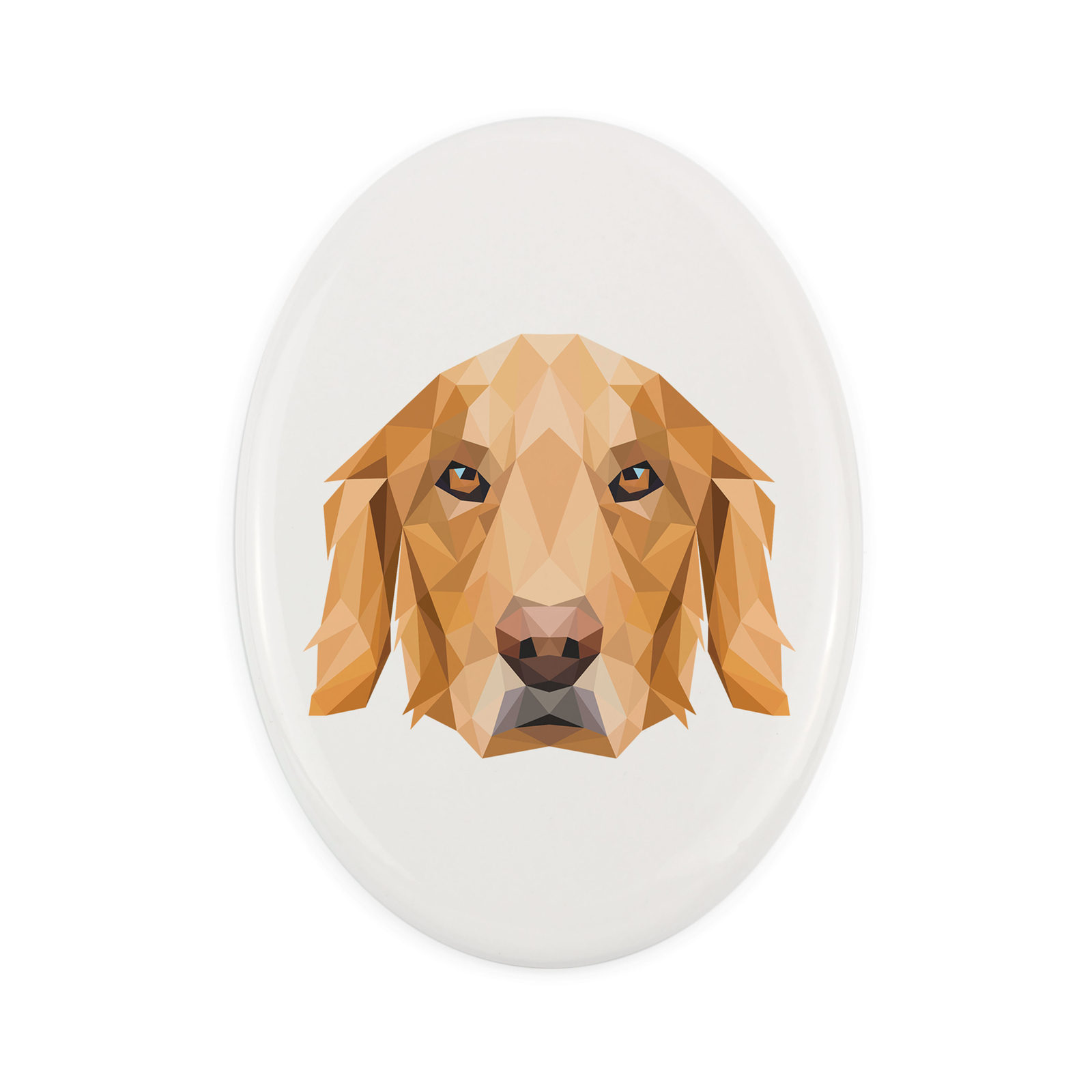 Golden Retriever Geometric Plate Art Dog