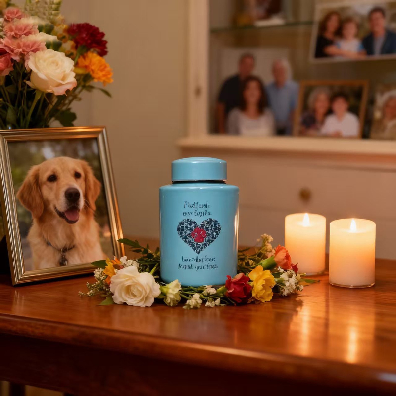 Pet Cremation Urns for Dogs Cats Ashes, Up to 60 lbs Memorial Keepsake Urns