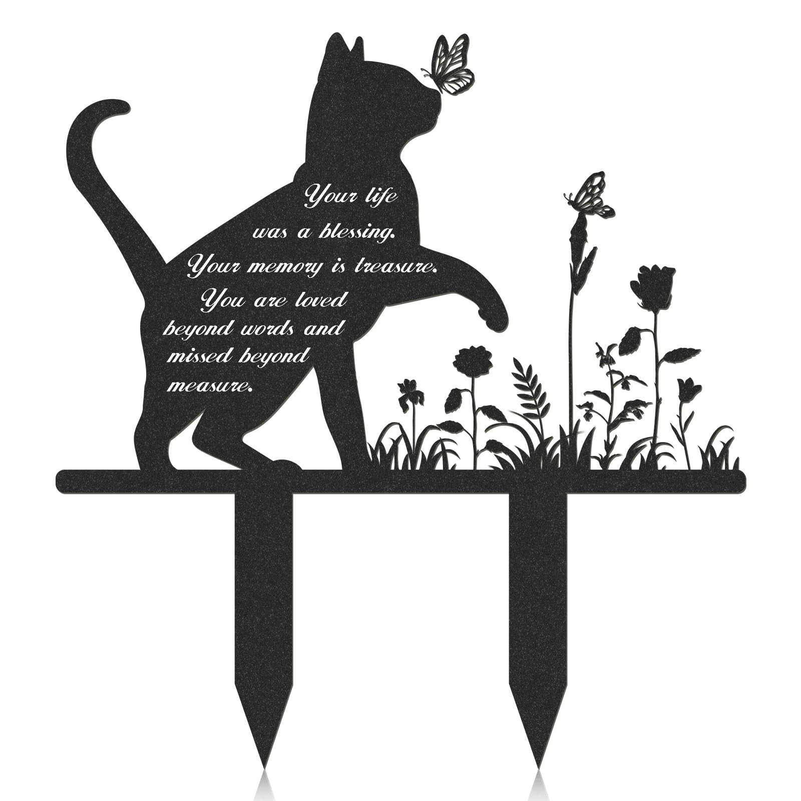 Memorial Pet Grave Markers, Metal Cat Garden Stake Plaque Cemetery Outdoors, …