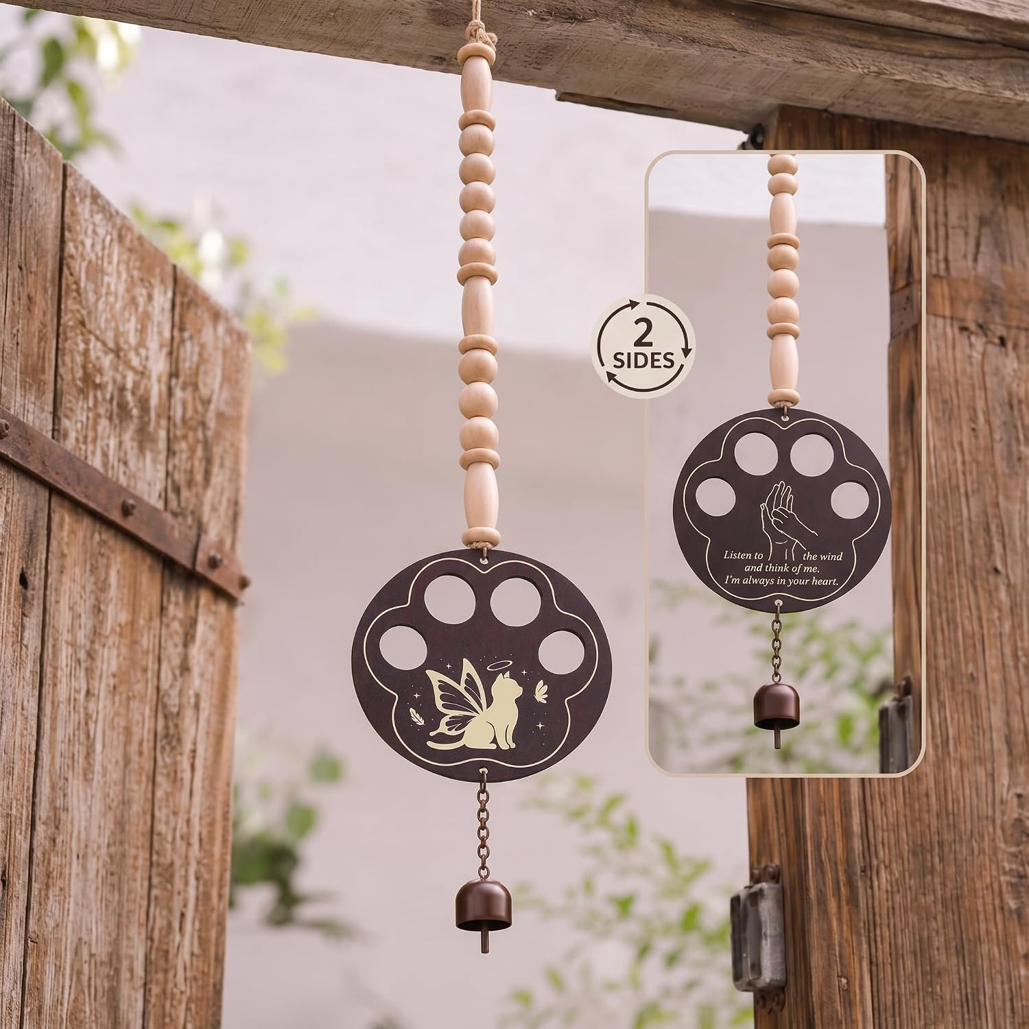 Cat Memorial Wind Chime, Cat Loss Sympathy Gifts for Loss Of, Bereavement Gifts
