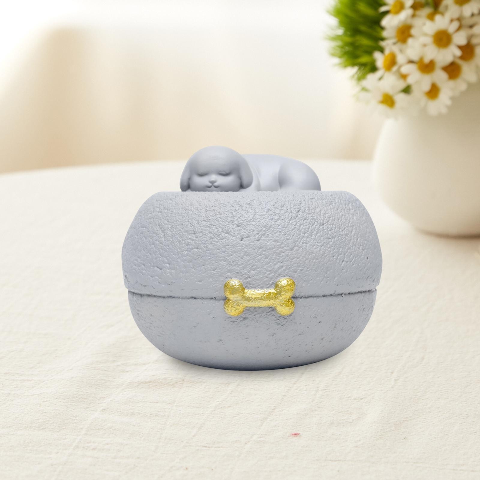 Pet Ash Container Dog Cremation Urn Hand Painted Multifunctional 5.1×3.9inch