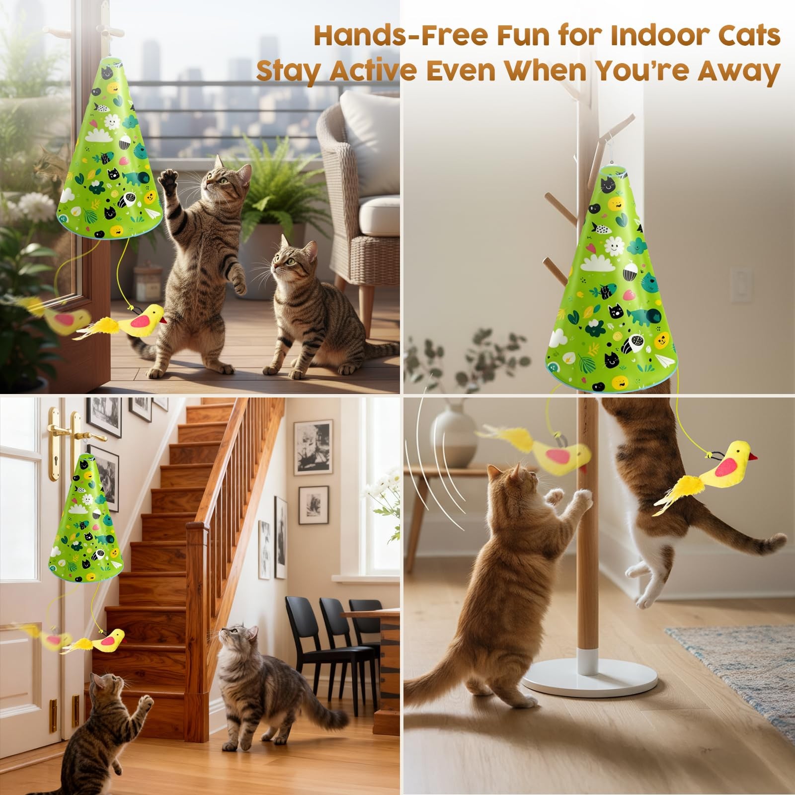 Interactive Cat Toy for Indoor Cats: 2 in1 Automatic Hide and Seek Moving Concea