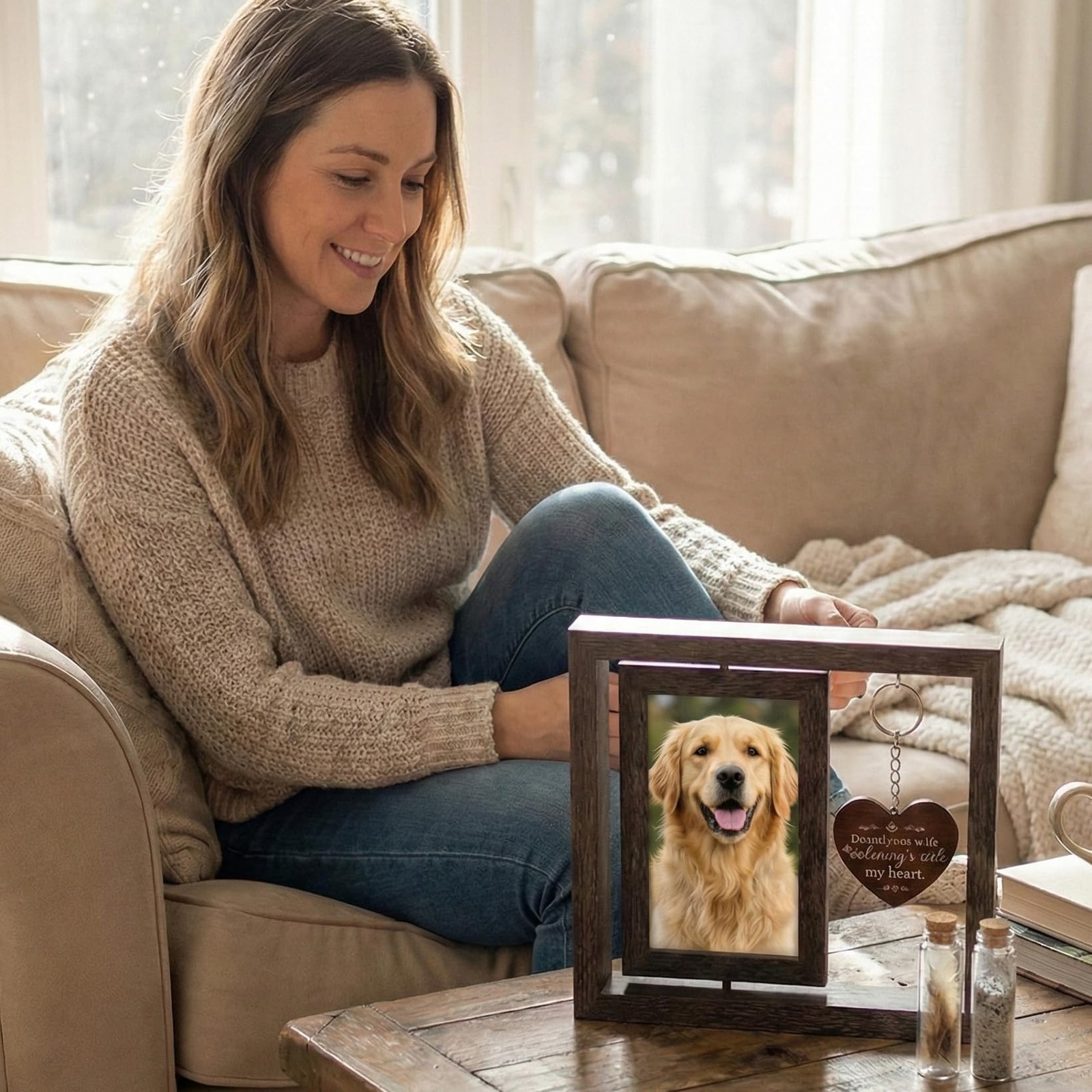 Dog Memorial Gifts for Loss of Dog, Pet Memorial Gifts for Dogs Cats, Rotatin…