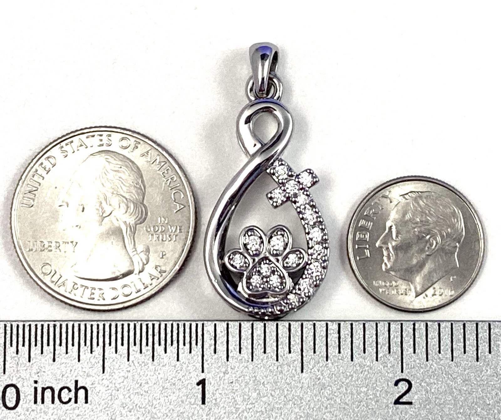 Pet Cremation Jewelry Necklace Pendant Urn Holds Ash Paw Print Dog Cat Infinity