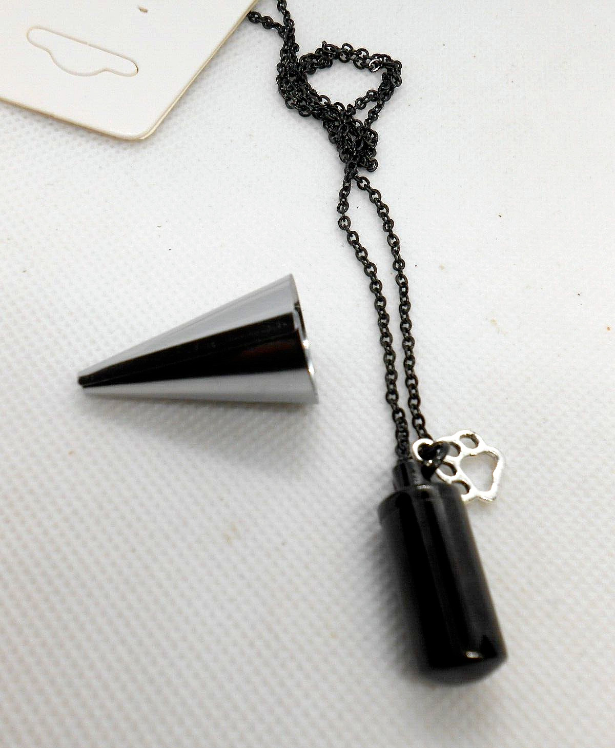 Pet Cremation Ash Holder Pendant Necklace Memorial Urn with Funnel