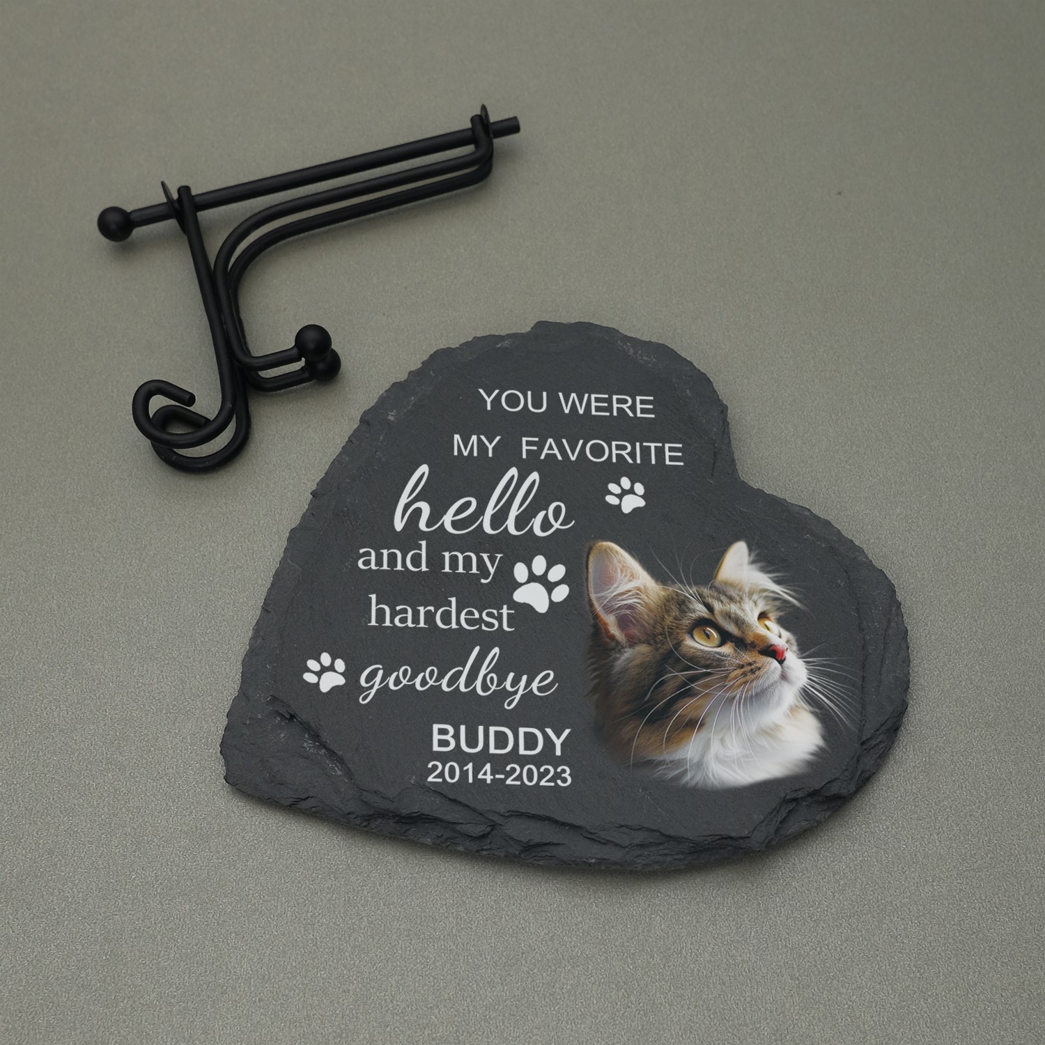 Personalized Pet Memorial Stone Custom Dog Grave Marker Plaque with Photo
