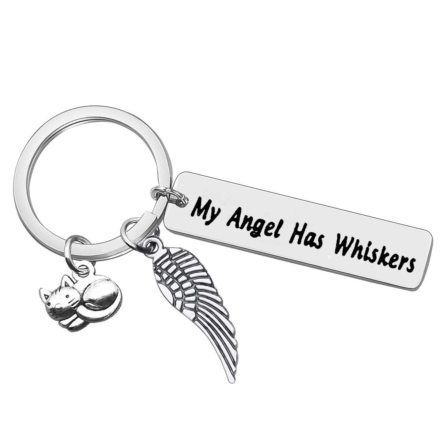 Dabihu Pet Memorial Gift Loss of Cat Keychain Sympathy Jewelry Has Whiskers K…