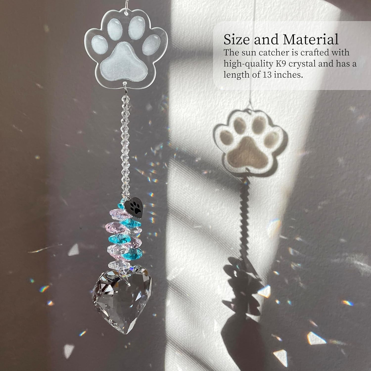 Customizable Crystal Pet Memorial Suncatcher – Cherish Pet Memories Beautifully