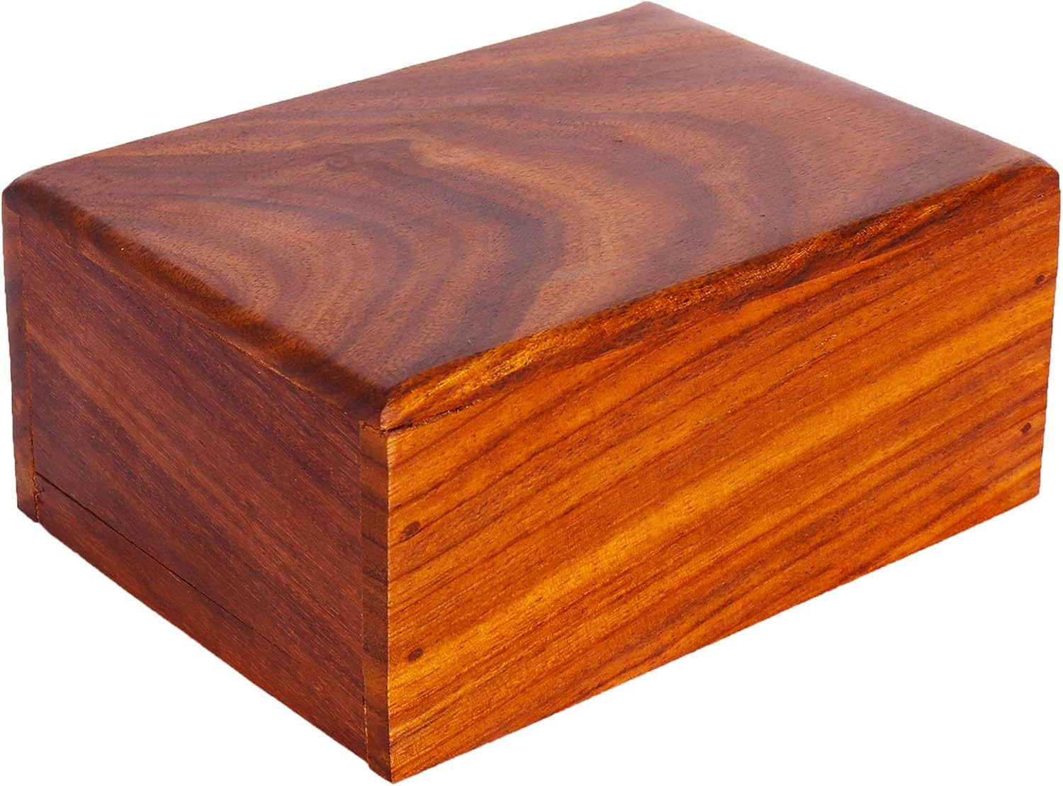 Rosewood Pet Urn for Ashes – Handcrafted Wooden Urn Box for Dogs & Cats – Fits 1