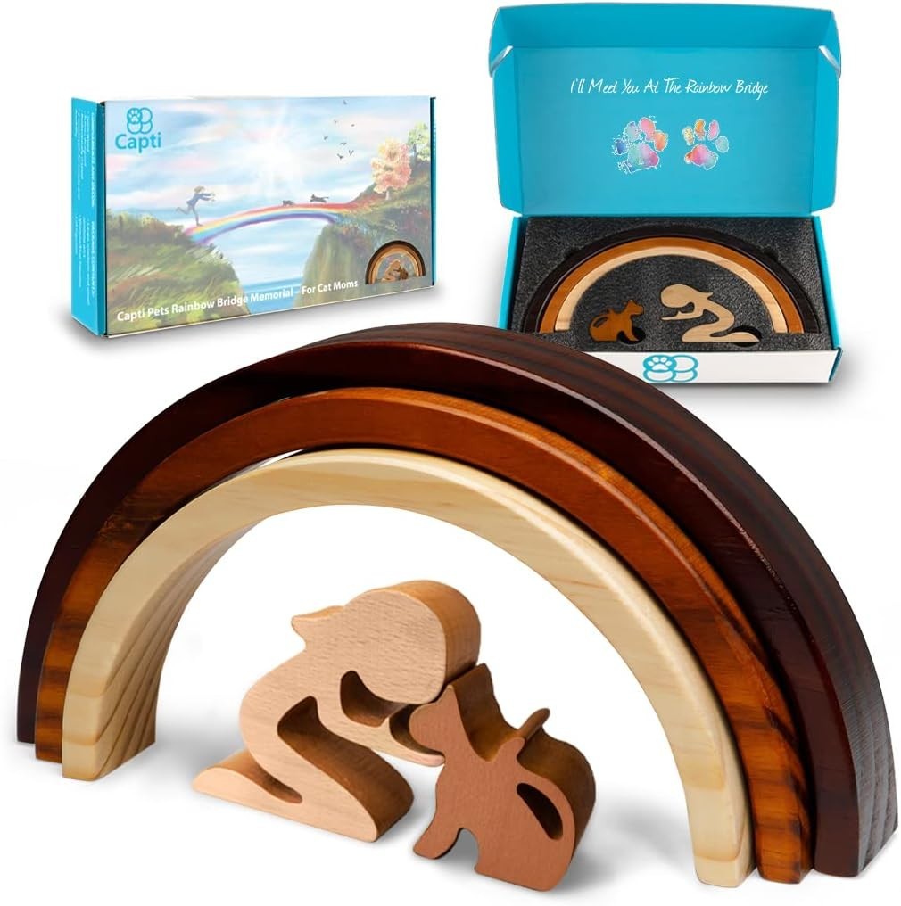 Rainbow Bridge Cat Memorial – Sympathy Keepsake Gift