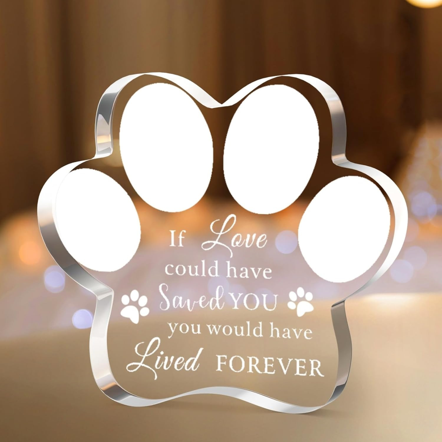 Pet Memorial Ornament Remembrance Gifts: Loss of Dog Cat Sympathy Gift Crystal C
