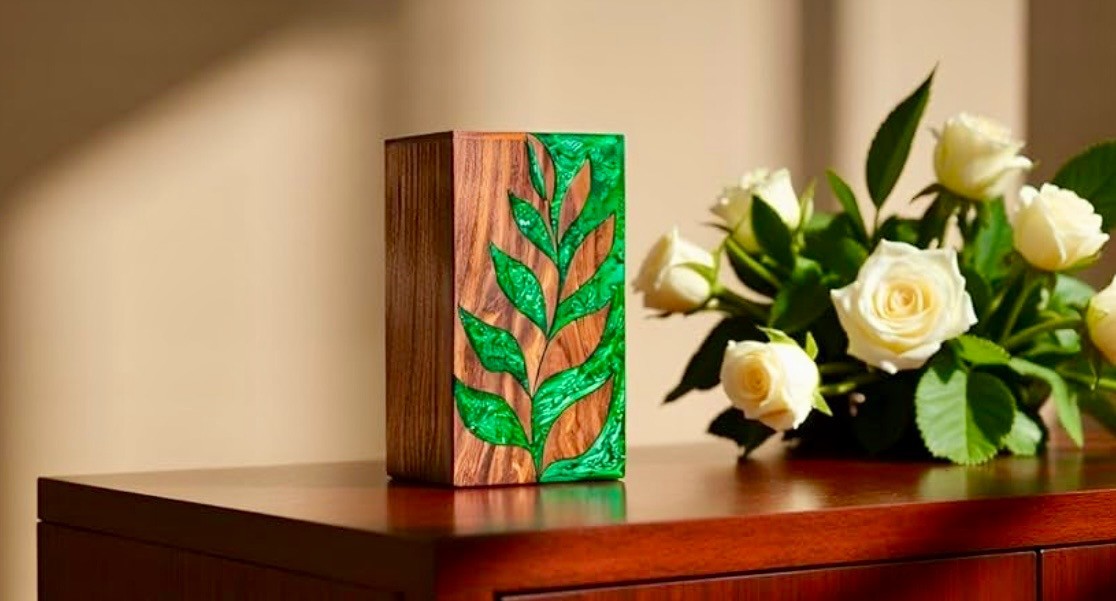 Large Wooden Urns for Human Ashes – Cremation Urns for Adult Ashes Funeral urn